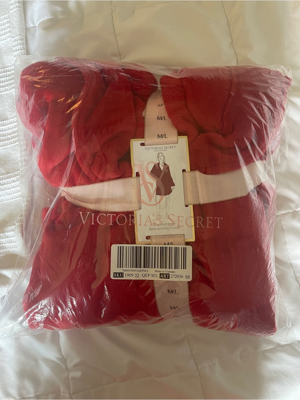 Victoria's Secret Red Plush Robe - signature collection